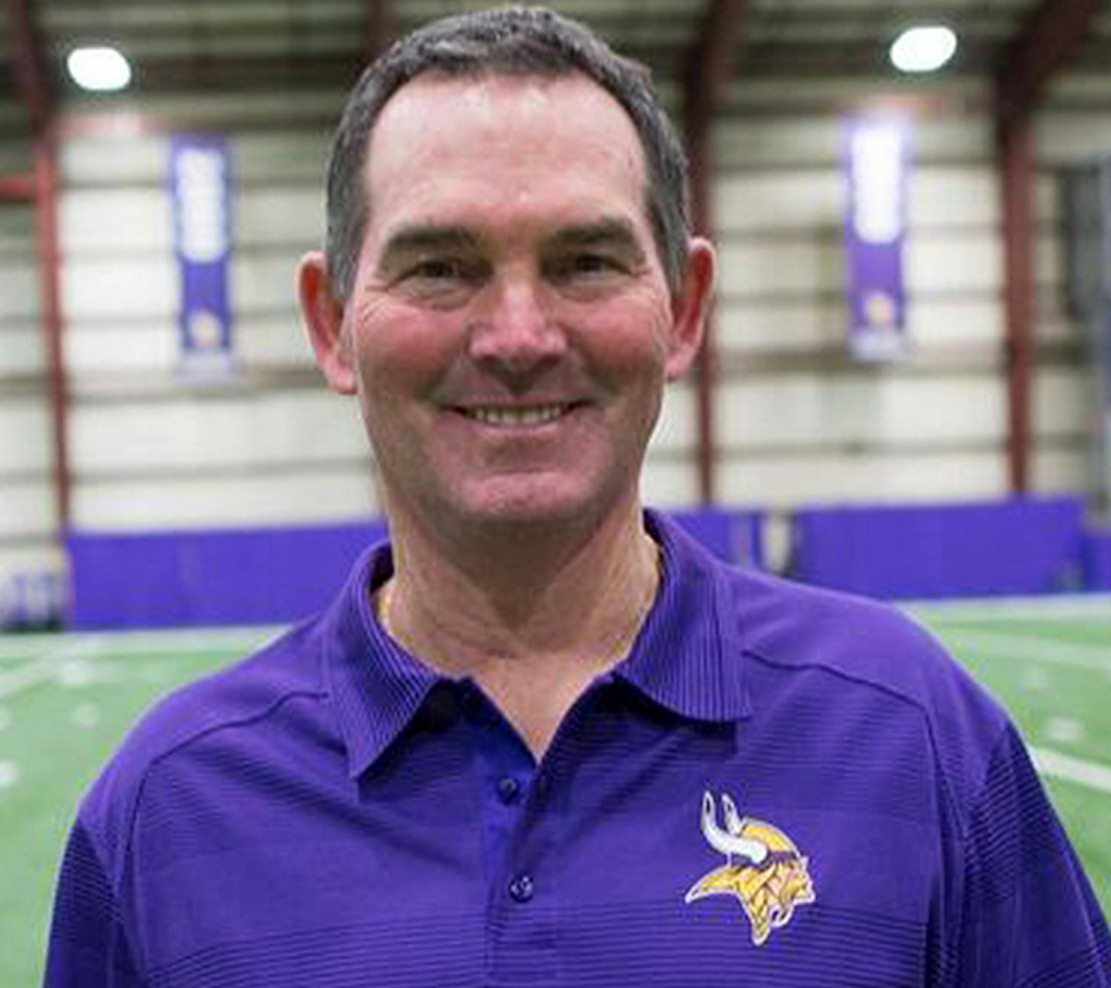 Mike Zimmer. New head coach. Vikings handout 1/15/2014
