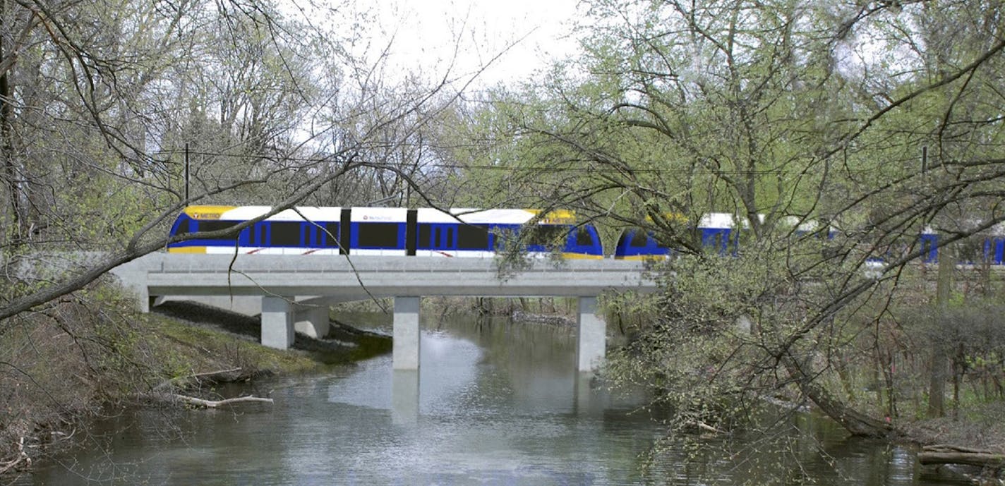 Rendering provided by Met Council A rendering of the Southwest Light Rail train passing through the Kenilworth Lagoon. ORG XMIT: MIN1607201316000459 ORG XMIT: MIN1608251259550369 ORG XMIT: MIN1703231803248537