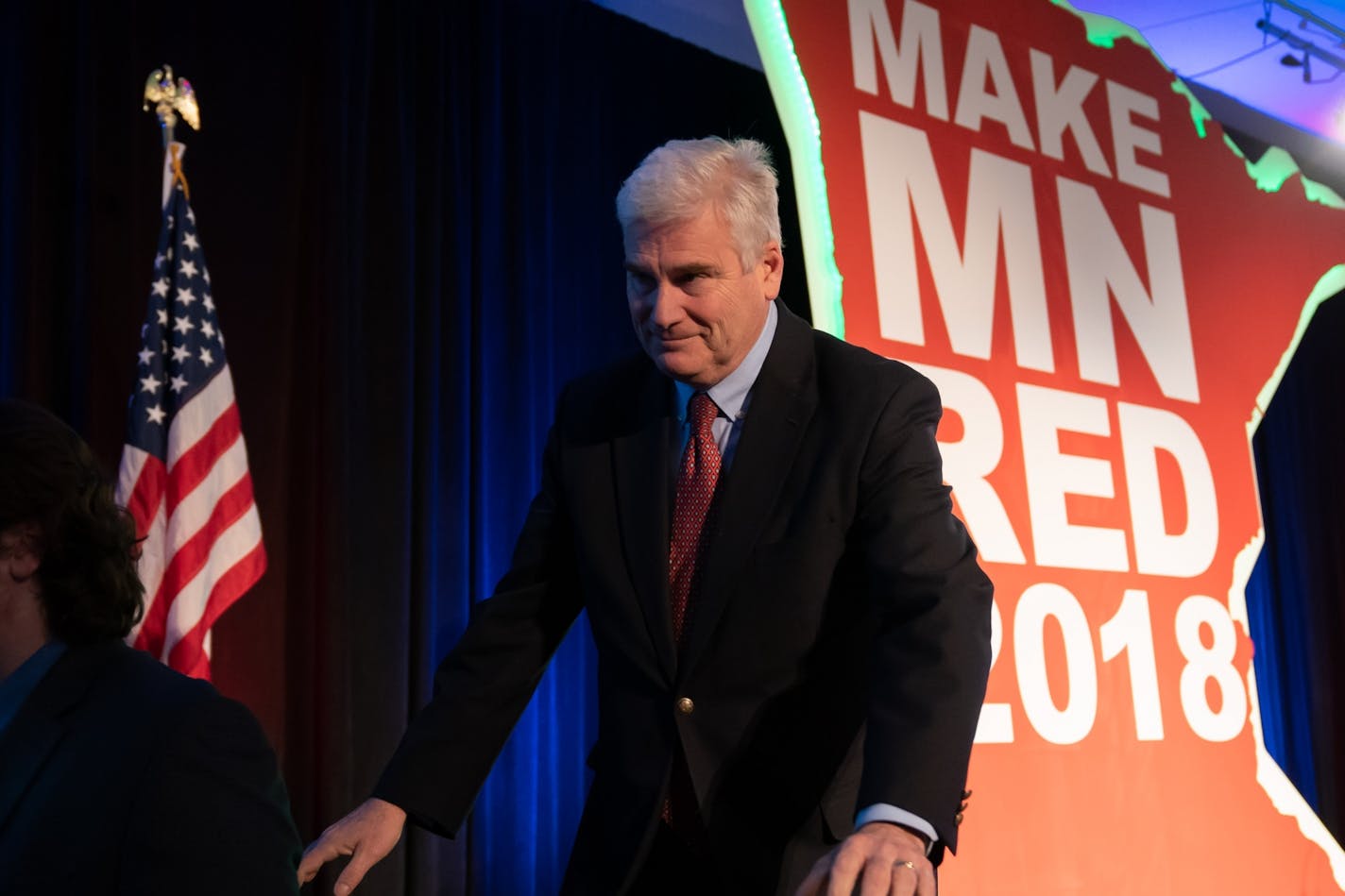 Rep. Tom Emmer gave his victory speech.