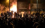 The Minneapolis Third Police Precinct was set on fire during a third night of protests following the death of George Floyd while in Minneapolis police