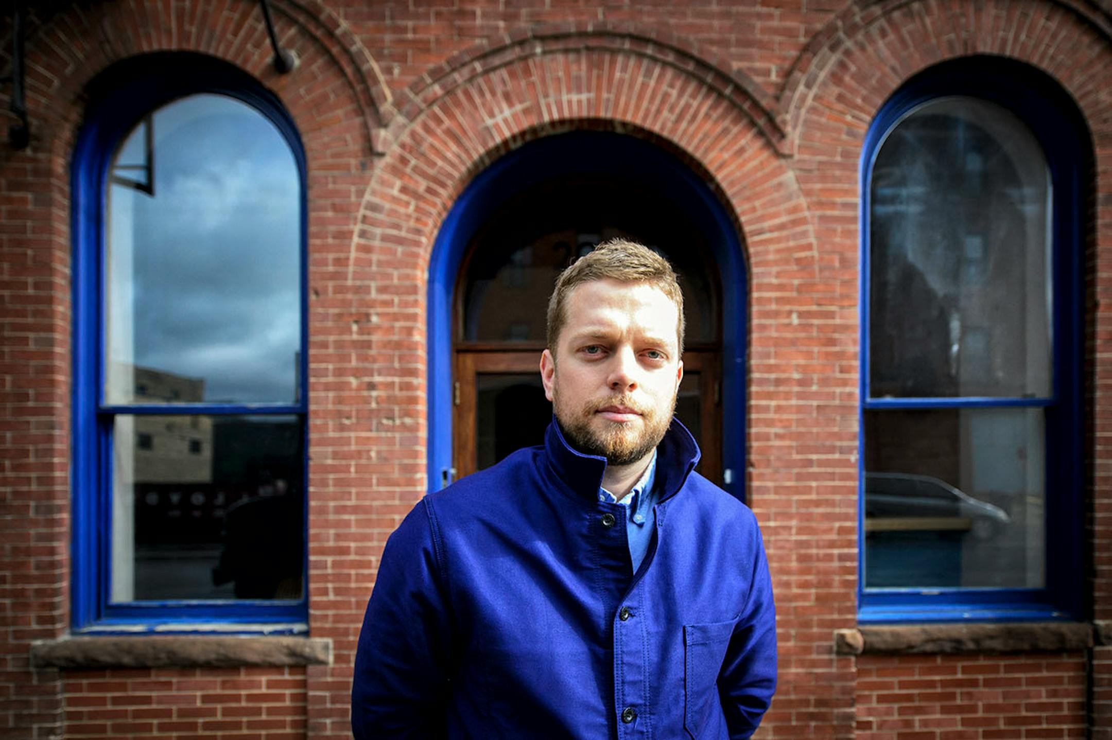 Askov Finlayson co owner Eric Dayton in front of the building expandinf the store in 2014.