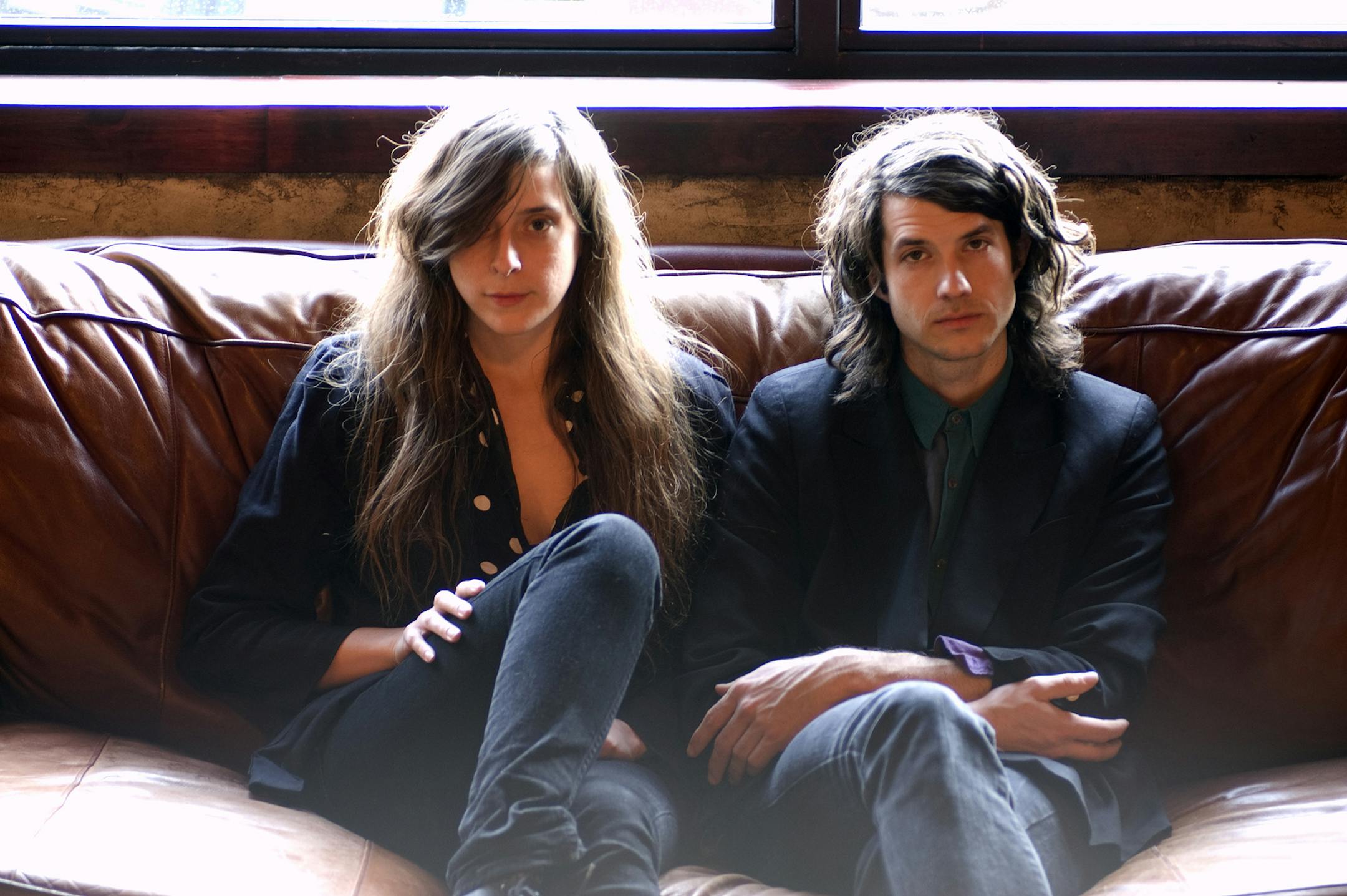 Alex Scally, right, and Victoria Legrend of the group Beach House are shown in New York on Tuesday, Jan. 26, 2010. (AP Photo/Jim Cooper) ORG XMIT: NYET491