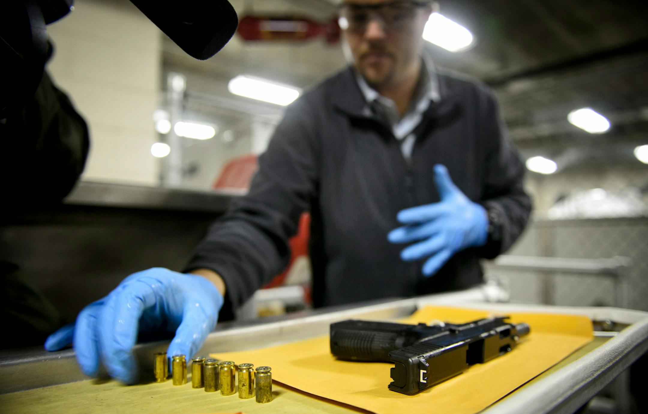 MPD forensic firearms technician Tim Sittlow test fired a weapon to generate bullets and shell casings as he demonstrated NIBIN. ] GLEN STUBBE * gstubbe@startribune.com Tuesday, October 7, 2014 Minneapolis Police Department is increasingly turning to NIBIN, National Integrated Ballistic Identification System , an ATF-run national database, to help it link and, ultimately solve, gun-crimes using tiny markings on shell casings and bullets found at crime scenes.