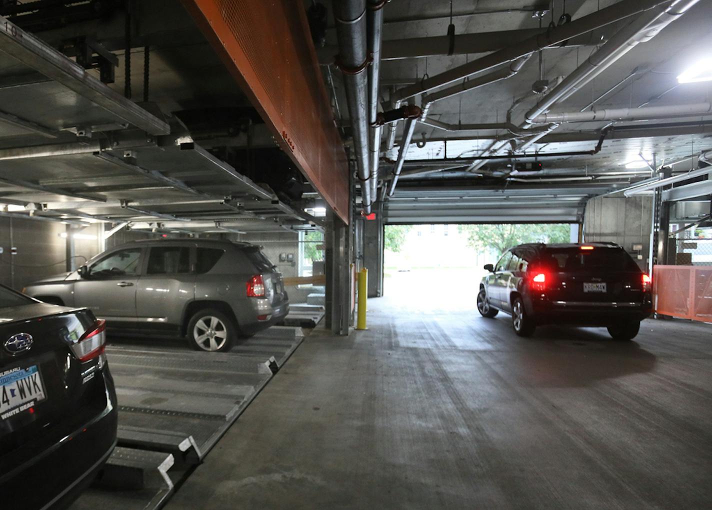 The parking garage at the M on Hennepin.