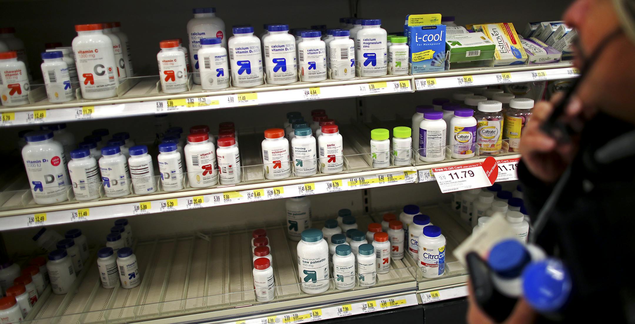 **EMBARGO: No electronic distribution, Web posting or street sales before 12:01 a.m. ET Tuesday, Feb. 3, 2015. No exceptions for any reasons. EMBARGO set by source.** Herbal supplements at a Target in New York, Jan. 28, 2015. The New York State attorney generalís office accused Target, GNC, Walgreens and Walmart on Monday of selling fraudulent and potentially dangerous herbal supplements and demanded that they remove the products from their shelves. (Yana Paskova/The New York Times) ORG XMI