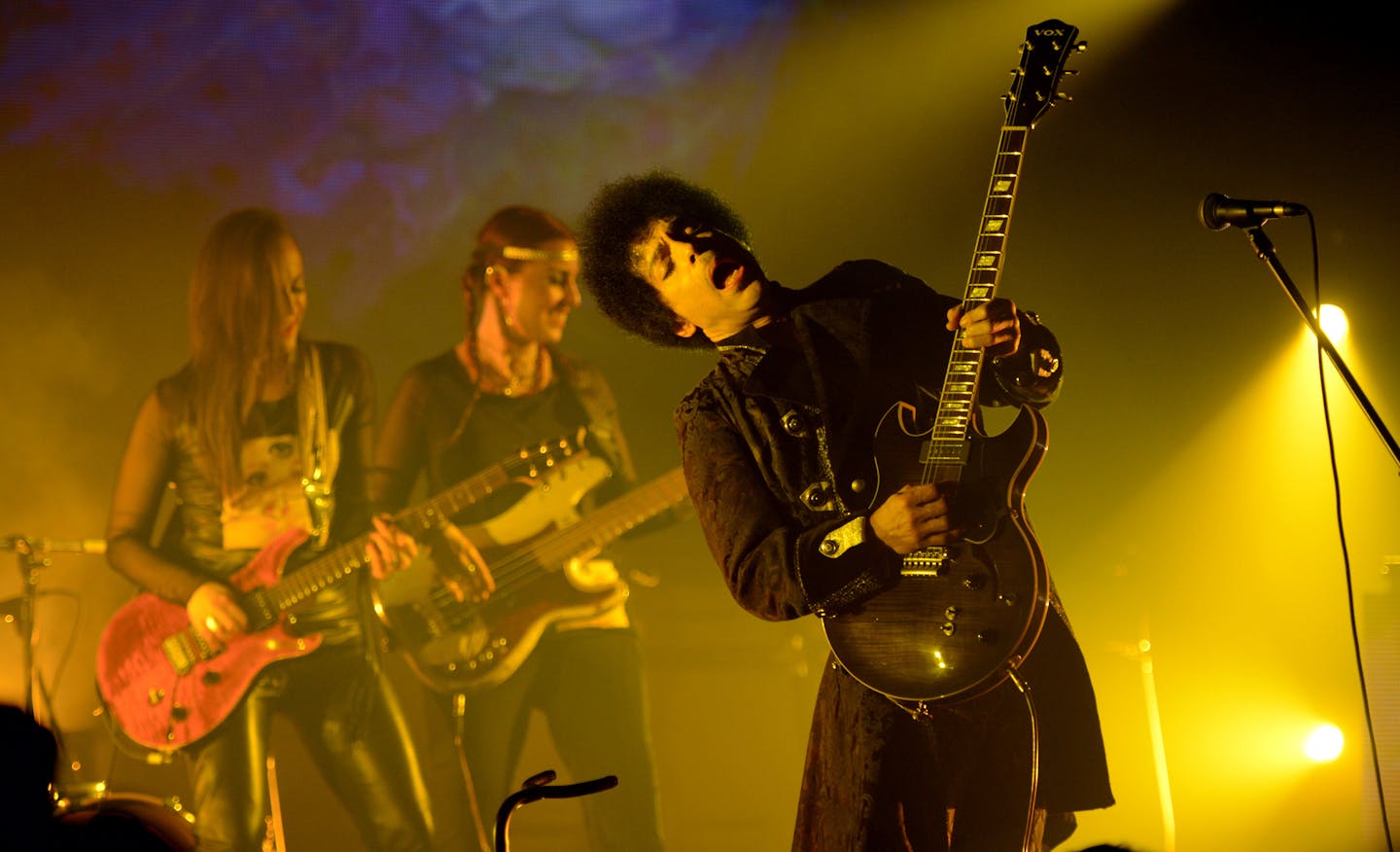 VANCOUVER, BC - APRIL 15: (Exclusive Coverage) Prince and 3RDEYEGIRL perform at Vogue Theatre on April 15, 2013 in Vancouver, Canada. (Photo by Kevin Mazur/WireImage) ORG XMIT: 166580823