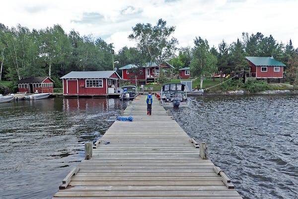 The owners of Rex Tolton's Miles Bay Camp like to say that their island fishing resort is at the end of a dead-end road on Lake of the Woods. The no-f