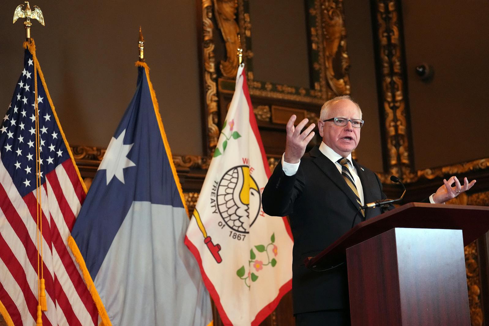President Donald Trump and members of his cabinet are citing the Minneapolis riots and Gov. Tim Walz’s response as they explain why they’ve deployed troops to quell protests in Los Angeles.