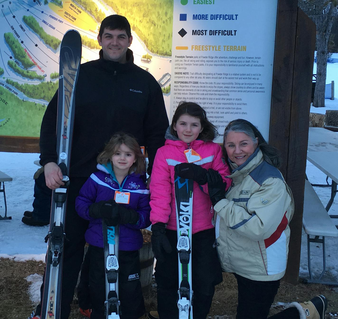 &#xec;The thrill of excitement and smiles on their faces tells me I've launched another generation of skiers,&#xee; Chrissy Lindstrom said about teaching her two granddaughters, ages 5 and 7, to ski this winter. Both of Lindstrom&#xed;s children, including her son, Mike, are accomplished skiers. &#xec;It was d&#xc8;j&#x2021;-vu, pushing the little ones up the baby hill and then yelling, &#xeb;Piece of pie! Stop!&#xed;&#xee;