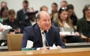 Joel Carlson, a lobbyist for Uber, spoke before the Minnesota Senate Labor Committee on Tuesday, March 12.