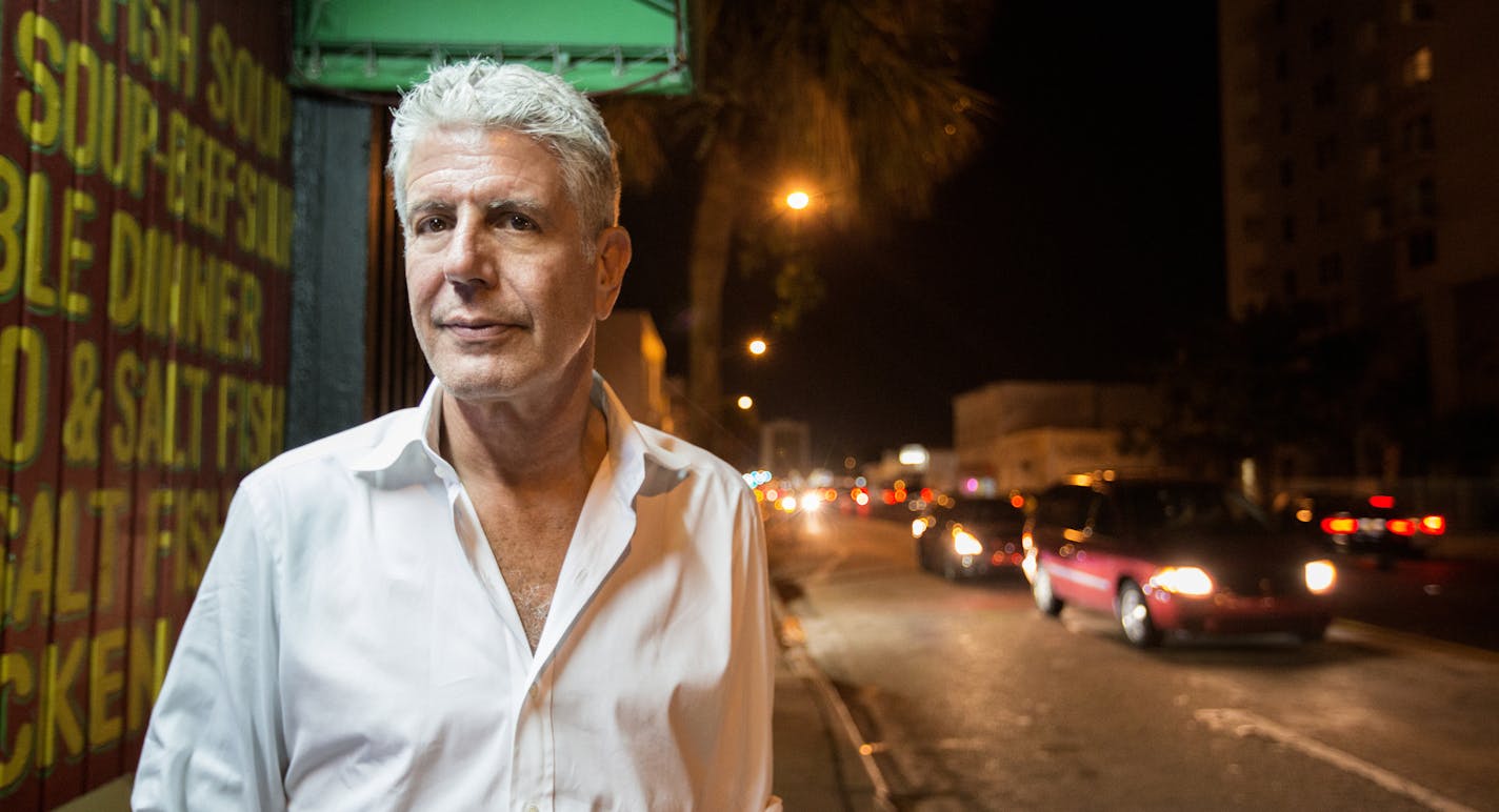 Anthony Bourdain films CNN's "Parts Unknown" in Miami.