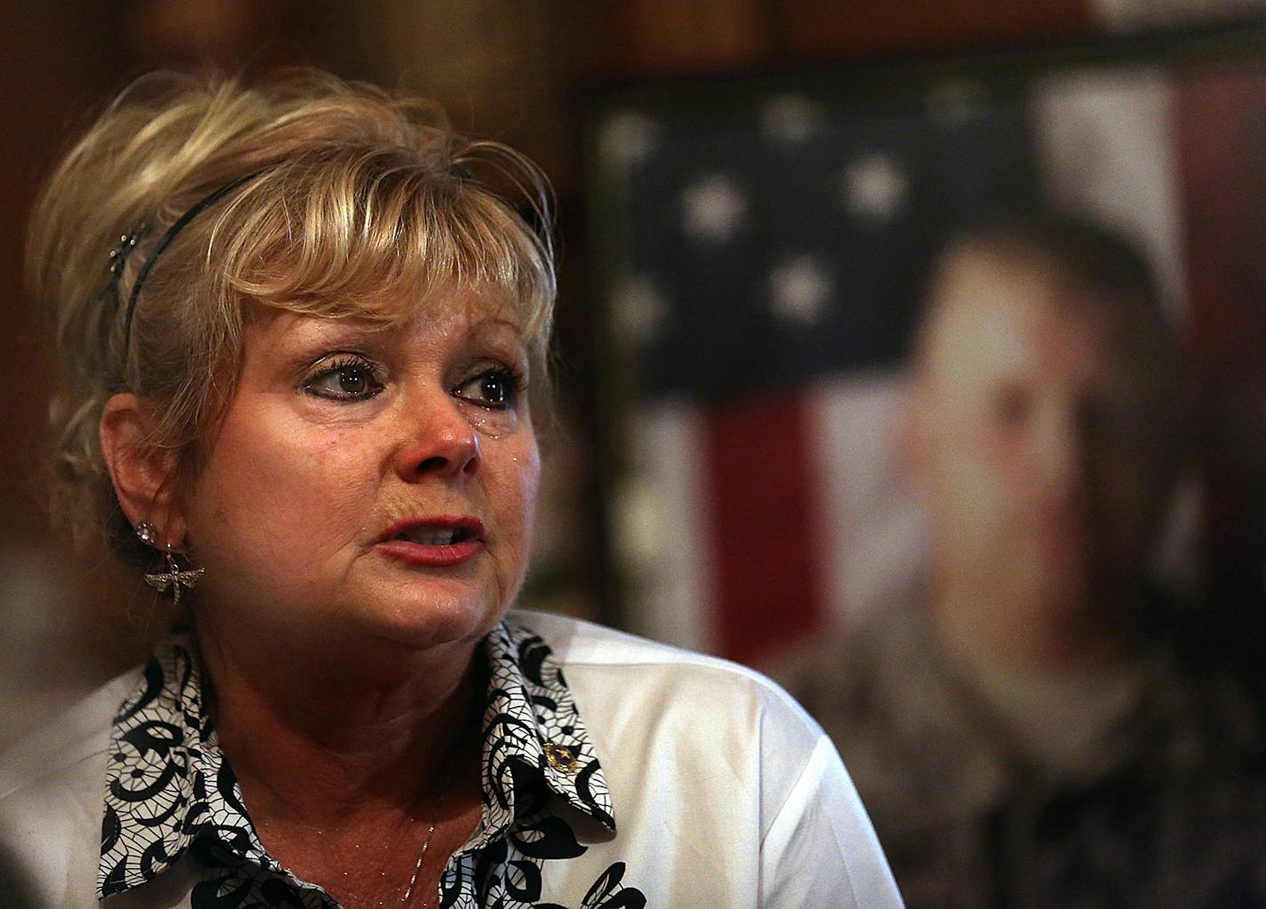 Kim Schmit, whose son was killed in Iraq, lost her husband to suicide seven years later.