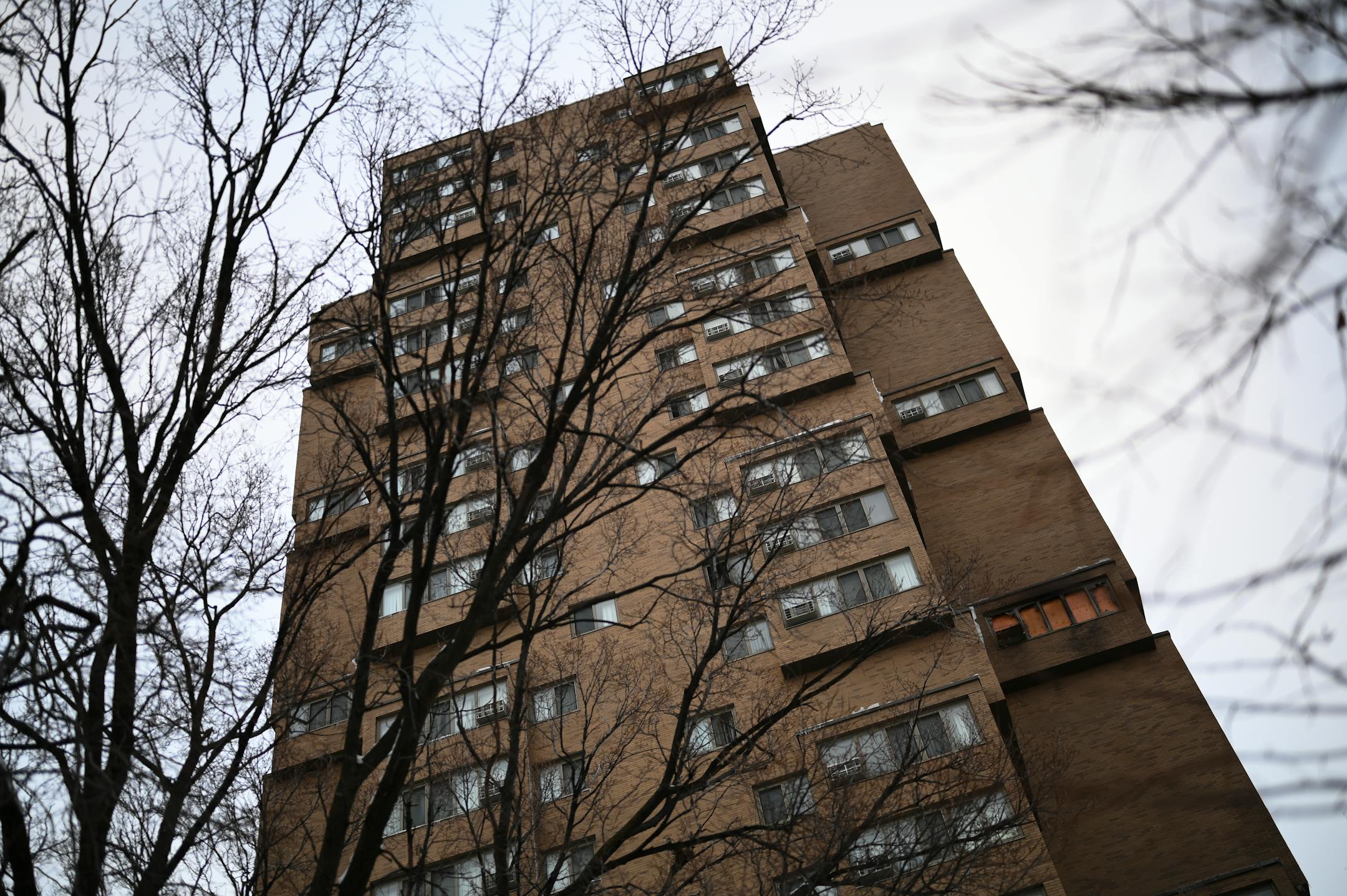 The high rise at 630 Cedar Avenue where an early morning fire left five dead.