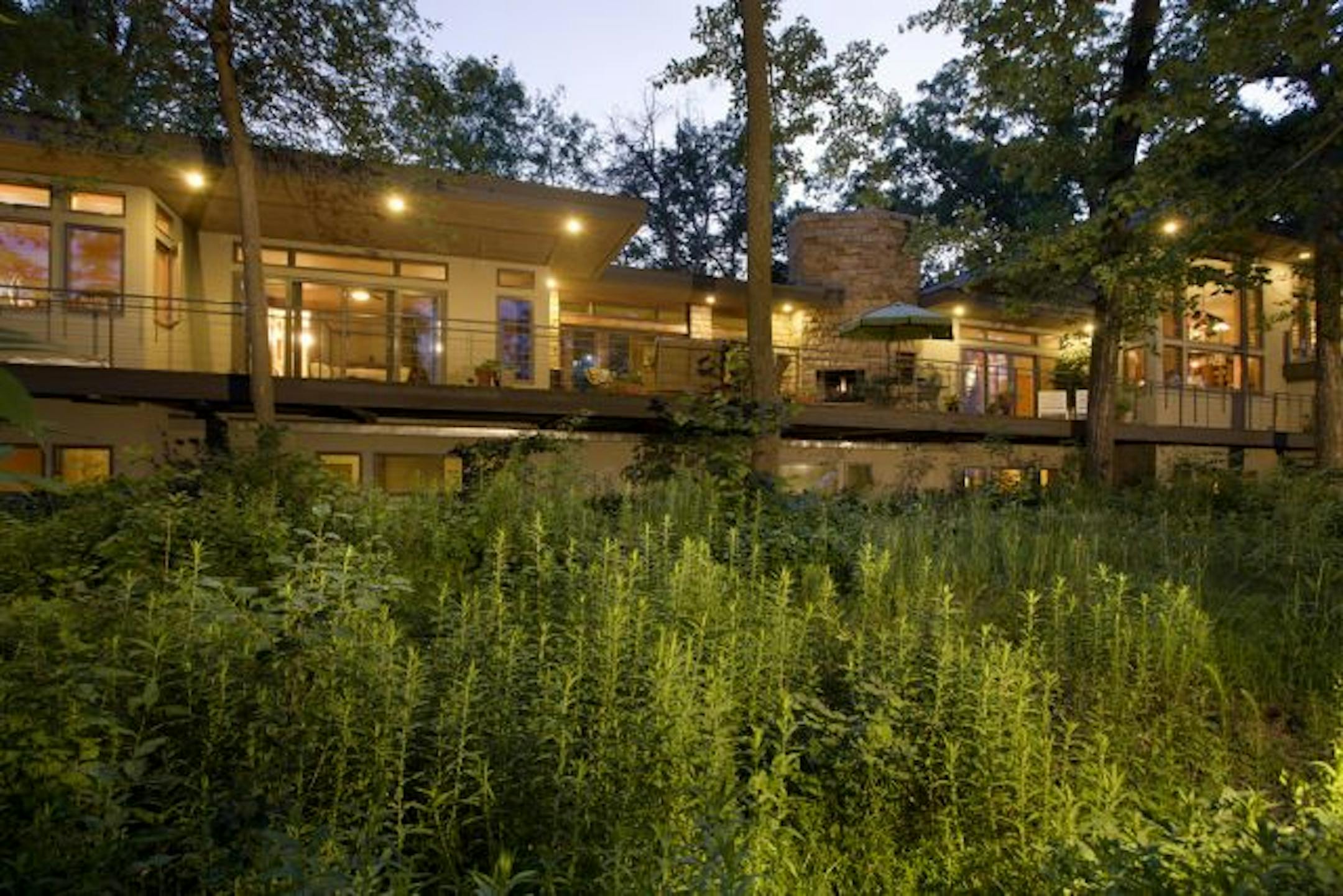 The house sits on Lake Wapogasset. It's for sale for $989,000.