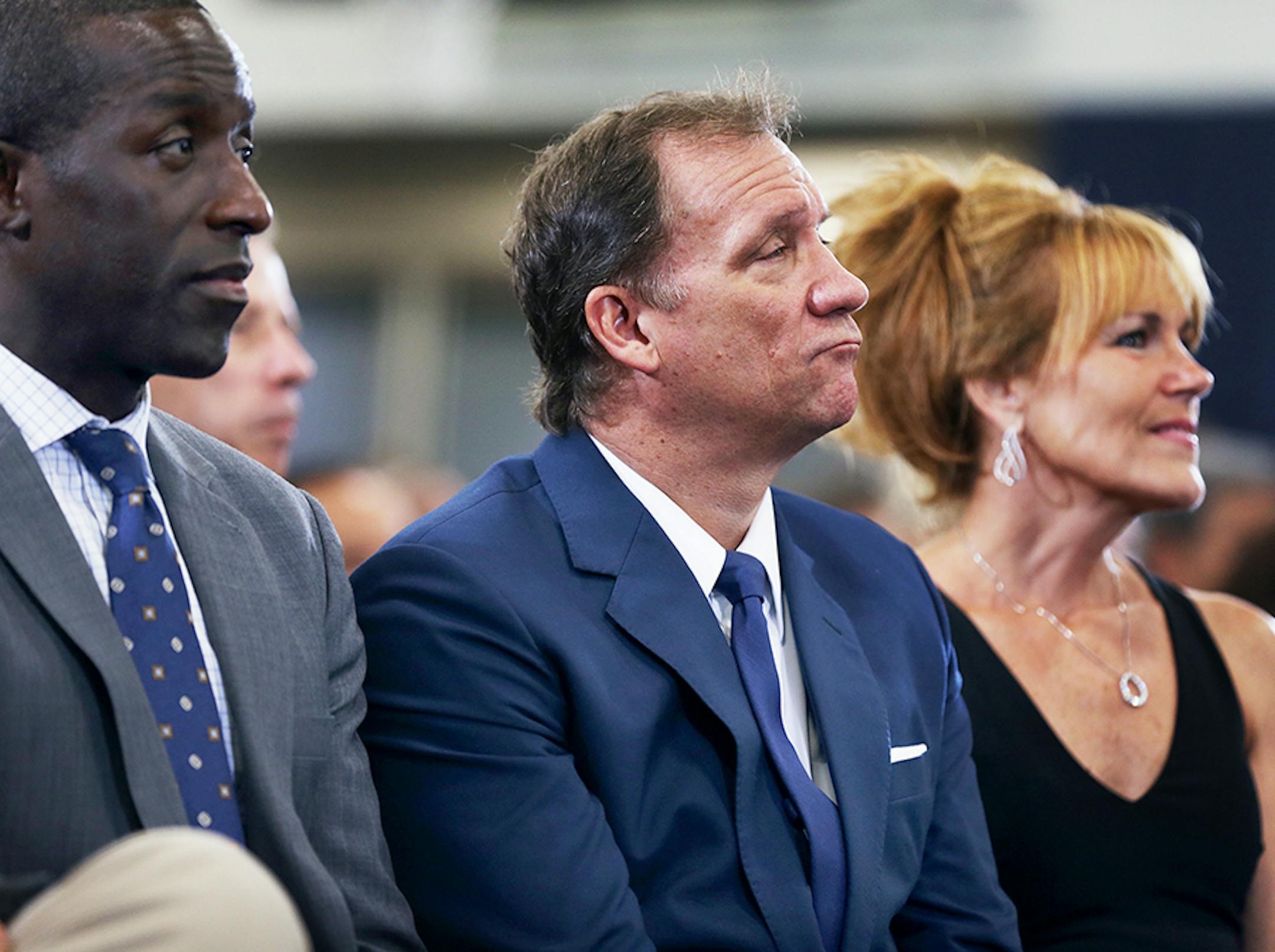 Timberwolves coach Flip Saunders attends the grand opening event at the Timberwolves and Lynx Courts at Mayo Clinic Square in downtown Minneapolis on Wednesday, June 17, 2015.