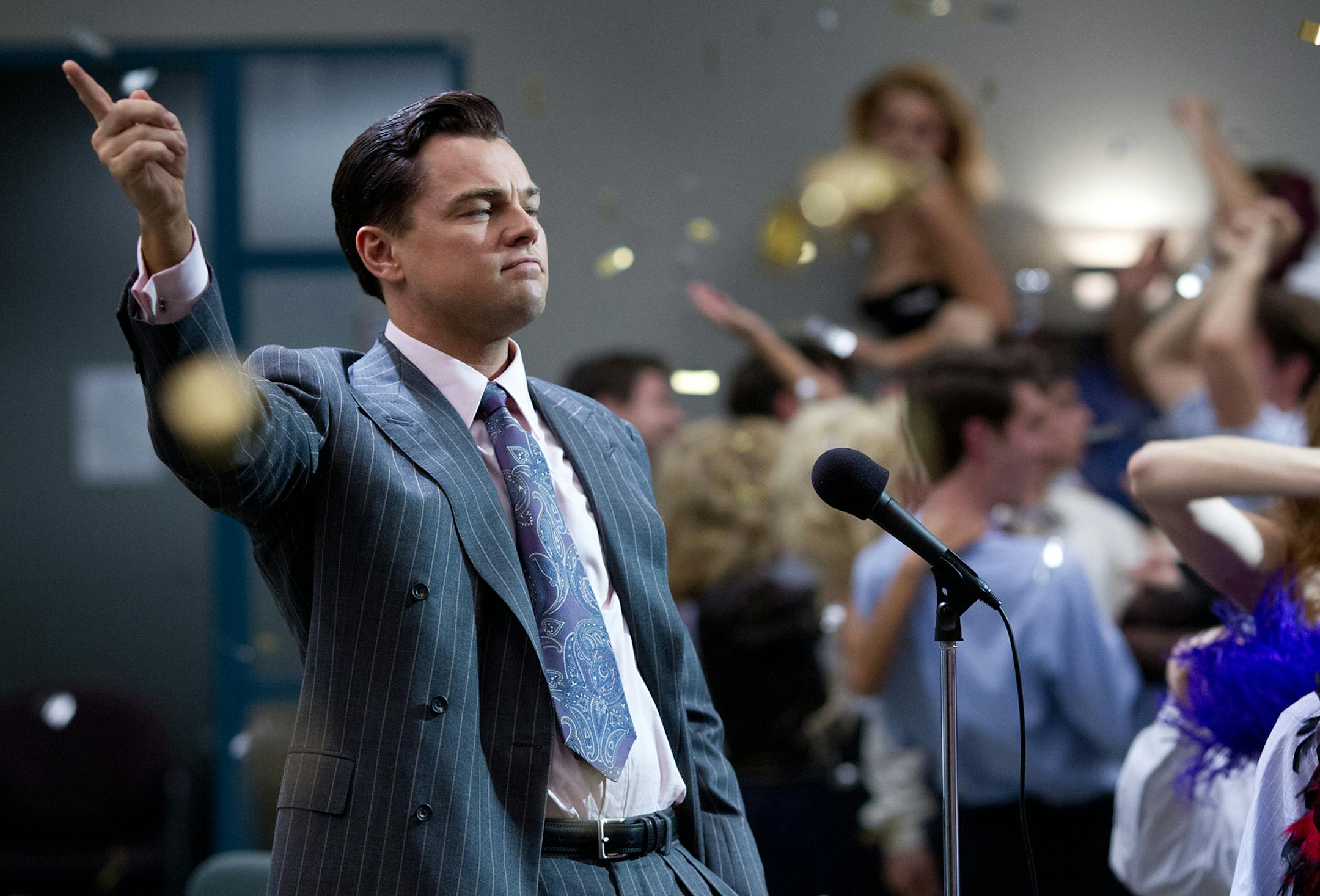 Leonardo DiCaprio is Jordan Belfort in THE WOLF OF WALL STREET, from Paramount Pictures and Red Granite Pictures. TWOWS-06309R