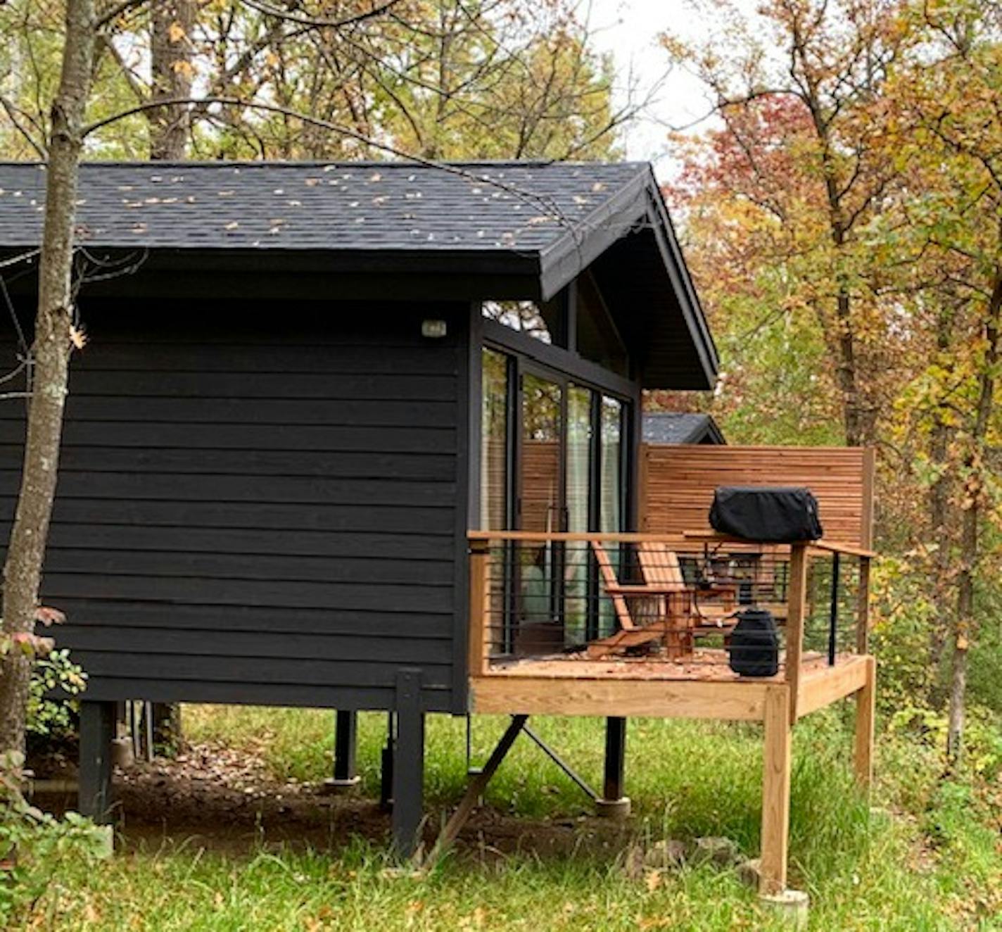 Cuyuna Cove opened in July 2020 in Crosby, featuring five tiny cabins in woods next to Cuyuna State Recreation Area.