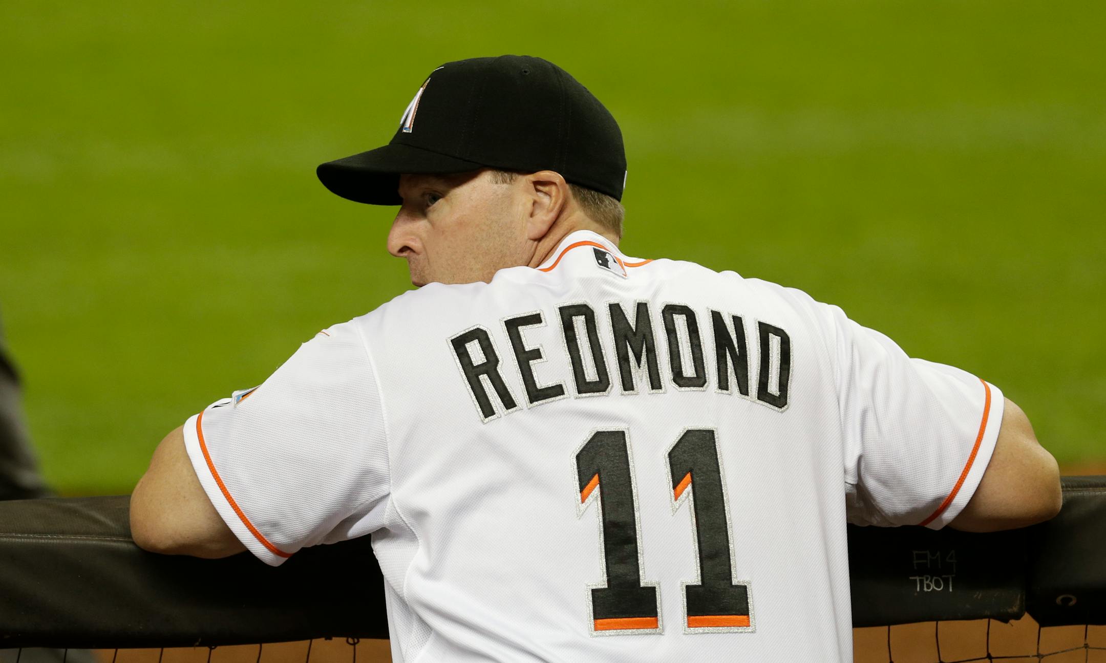 Former Twins catcher Mike Redmond was fired as Miami's manager Sunday.