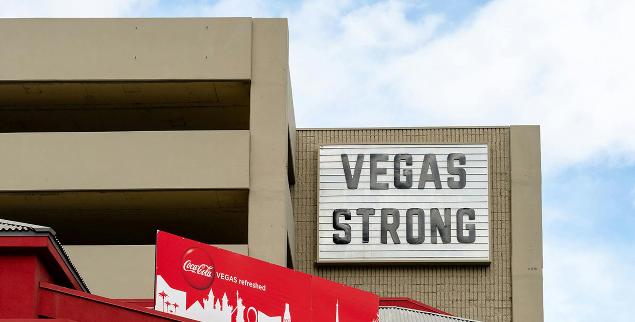 Signs that read â€œVegas Strongâ€ can be seen all around Las Vegas. â€œCertain things trigger emotions that I didnâ€™t expect,â€ said Antoinette Mullan, nursing supervisor at University Medical Center of Southern Nevada. (Heidi de Marco/KHN/TNS)