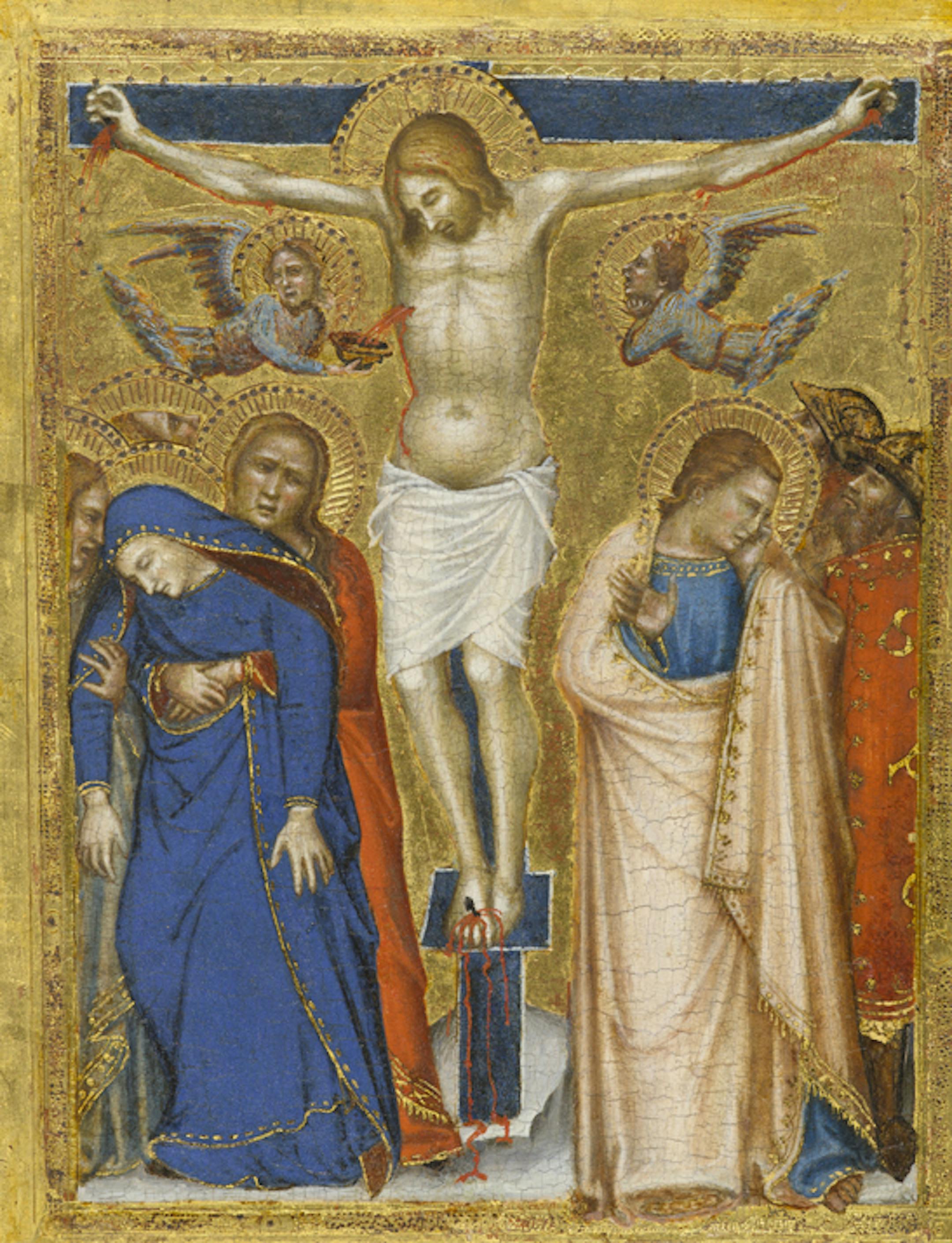 Researchers led by Duke chemist and biomedical engineer Warren Warren used a kind of 3D imaging called pump-probe microscopy to study the hidden structure of Puccio Capanna√≠s √¨The Crucifixion,√Æ painted around 1330. Illustrates 3D-PAINTING (category a), by Lizzie Wade ¬© 2014, Science/AAAS. Moved Wednesday, Jan. 22, 2014. (MUST CREDIT: North Carolina Museum of Art, Raleigh, N.C.)