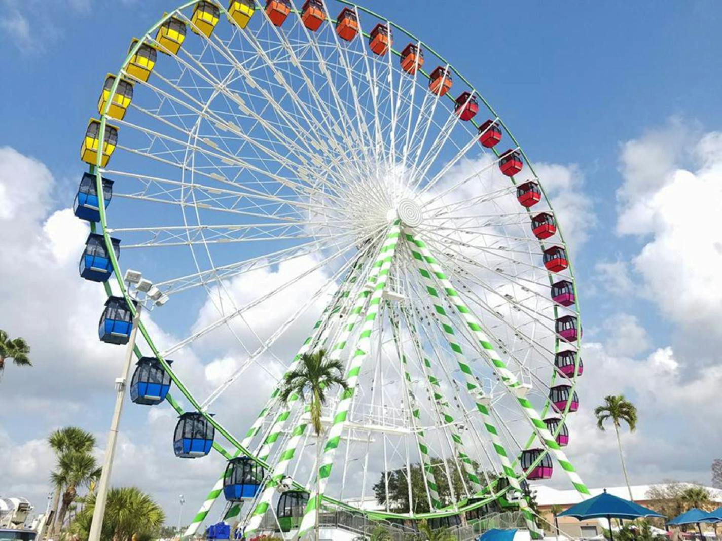 The Great Big Wheel stretches 156 feet into the air.