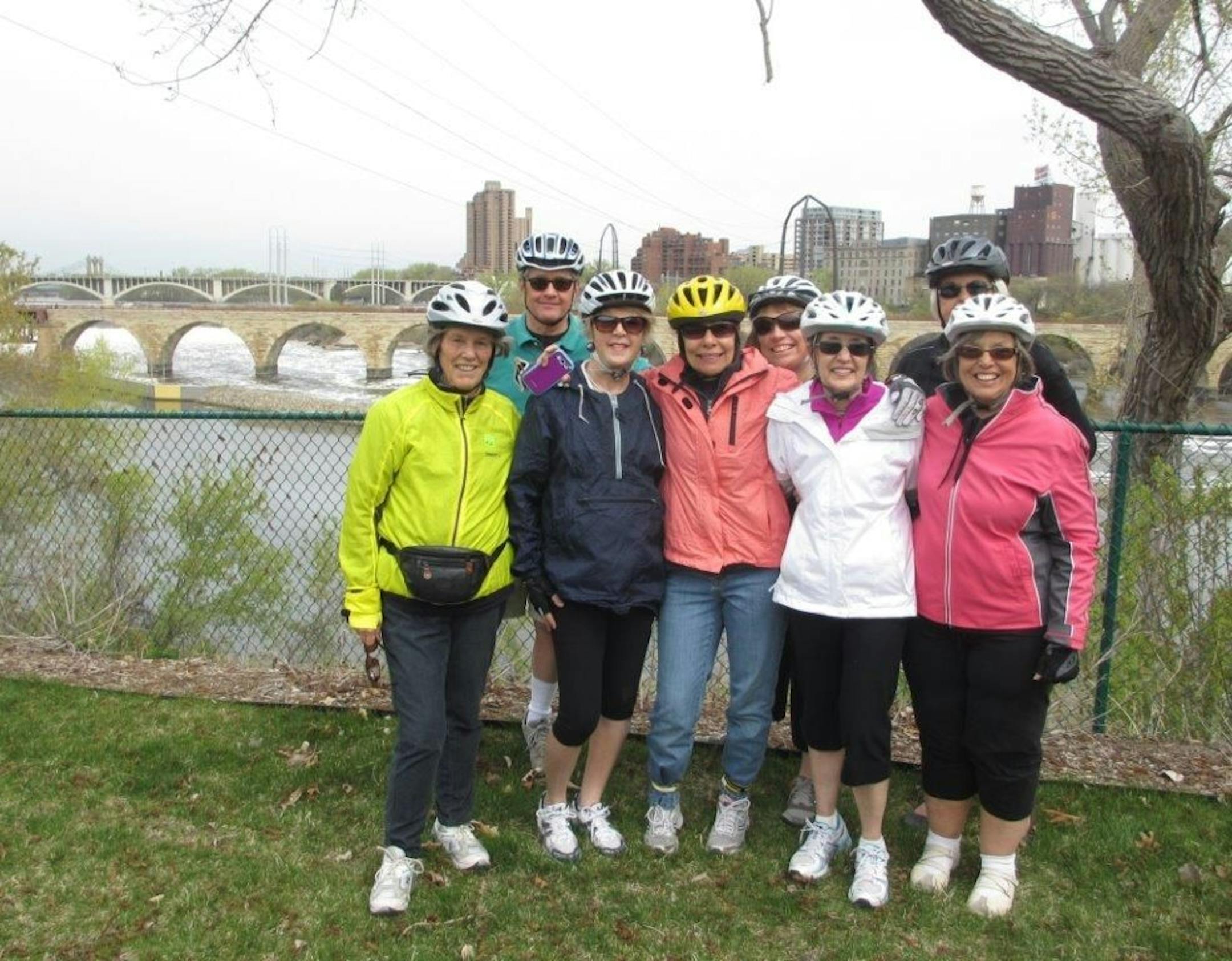 Photo provided by City of Minnetonka. Jeanne Lundregn, far left, rides frequently with the Minnetonka Bike Club. The group is organized by the City of Minnetonka's senior center.