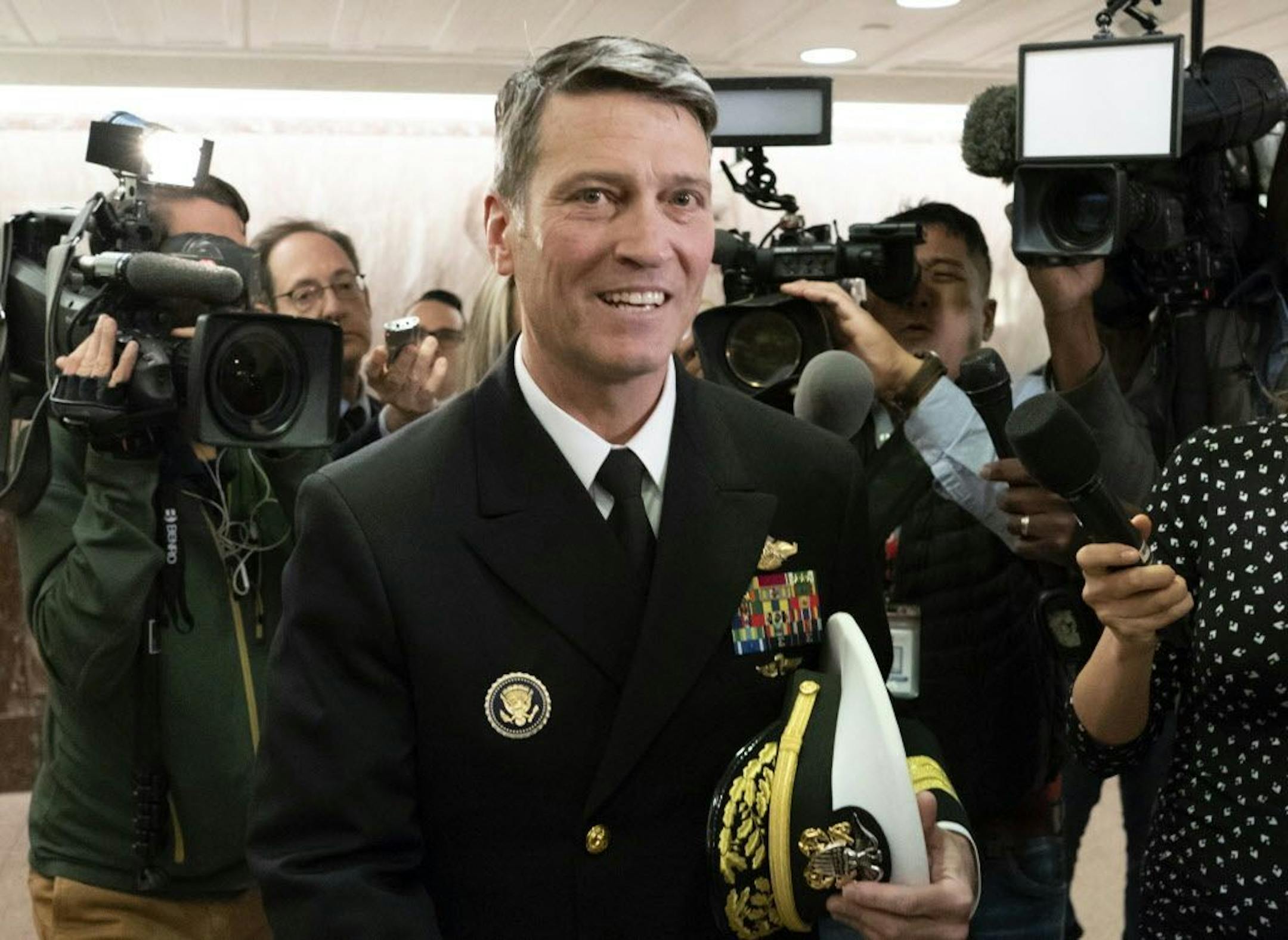 Rear Adm. Ronny Jackson called the allegations against him false.