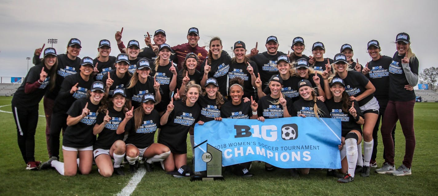 At the 2018 Big Ten tournament, the Gophers were surprise winners. University of Minnesota photo.