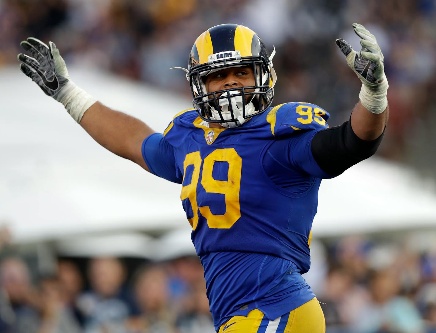 Rams star defensive tackle Aaron Donald studied film of former Vikings Hall of Famer John Randle to improve his game.