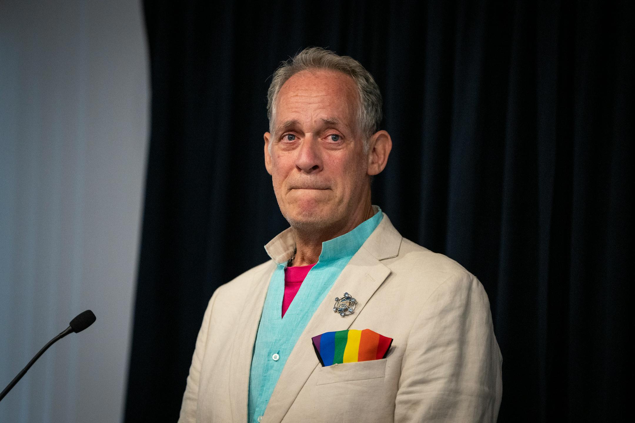 Shamey Cramer, a friend of Tretter's, spoke during the celebration of life for Jean-Nickolaus Tretter.