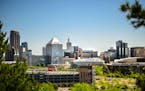 The St. Paul skyline. Seen from Cathedral of St. Paul. ] GLEN STUBBE * gstubbe@startribune.com , Thursday, May 21, 2015