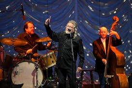 Robert Plant performs Friday, June 7, 2024 at the Mystic Lake Casino amphitheater in Prior Lake, Minn.