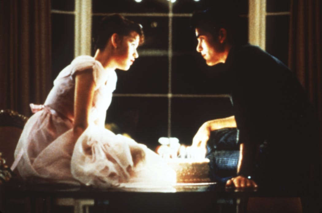 Molly Ringwald stars as Samantha “Sam” Baker, and Michael Schoeffling as Jake Ryan, in the 1984 movie “Sixteen Candles,” a John Hughes Film.