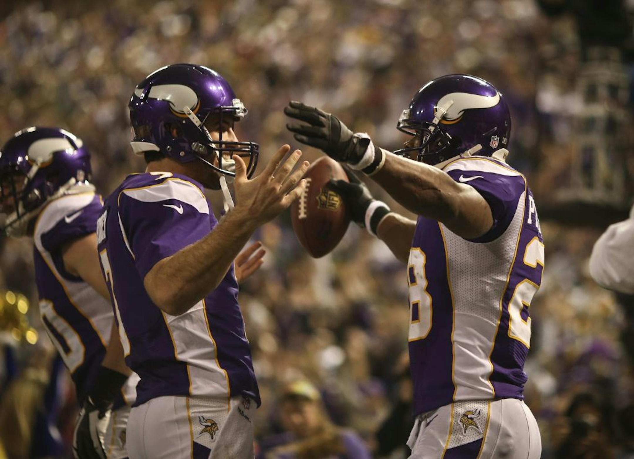 Vikings Adrian Peterson and Christian Ponder