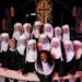 The nuns of "Sister Act" with Regina Marie Williams playing 'Sister' Mary Clarence a.k.a. Deloris Van Cartier at center stood for a portrait in their 