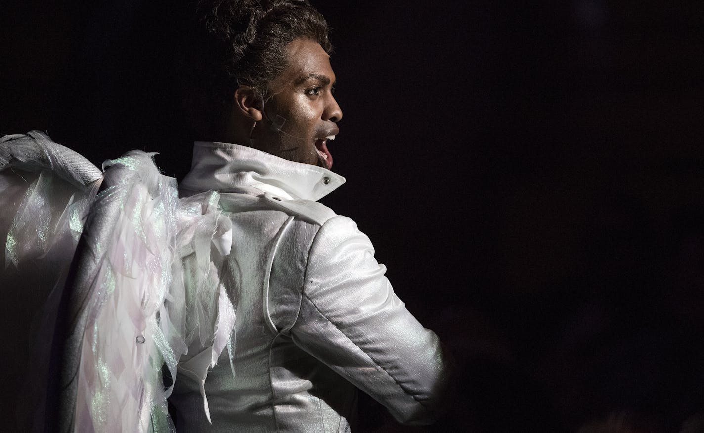 Kasano Mwanza performed a song from "Grease" during the Ivey Awards on Monday night at the State Theatre.