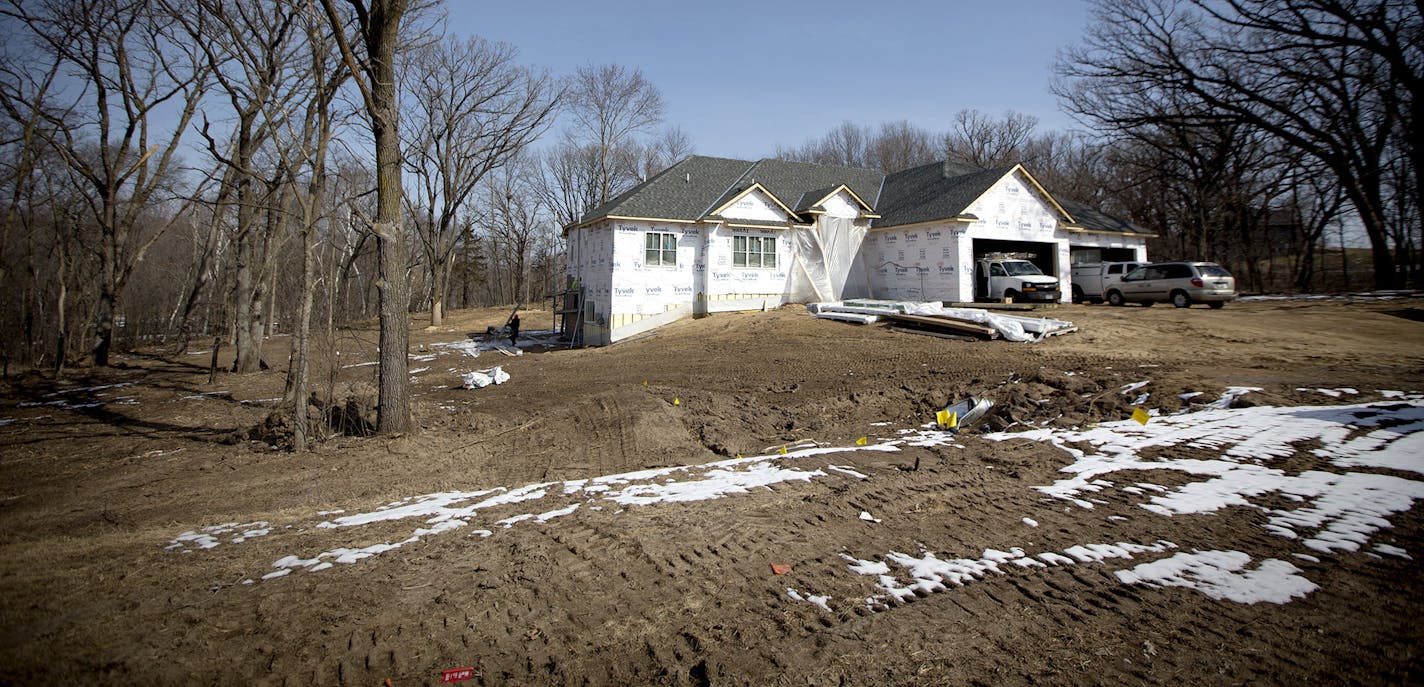 Oak Grove Mayor Mark Korin showed a 2.5 acre parcel that is under construction, Thursday, March 16, 2017 in Oak Grove, MN. ] ELIZABETH FLORES &#xef; liz.flores@startribune.com