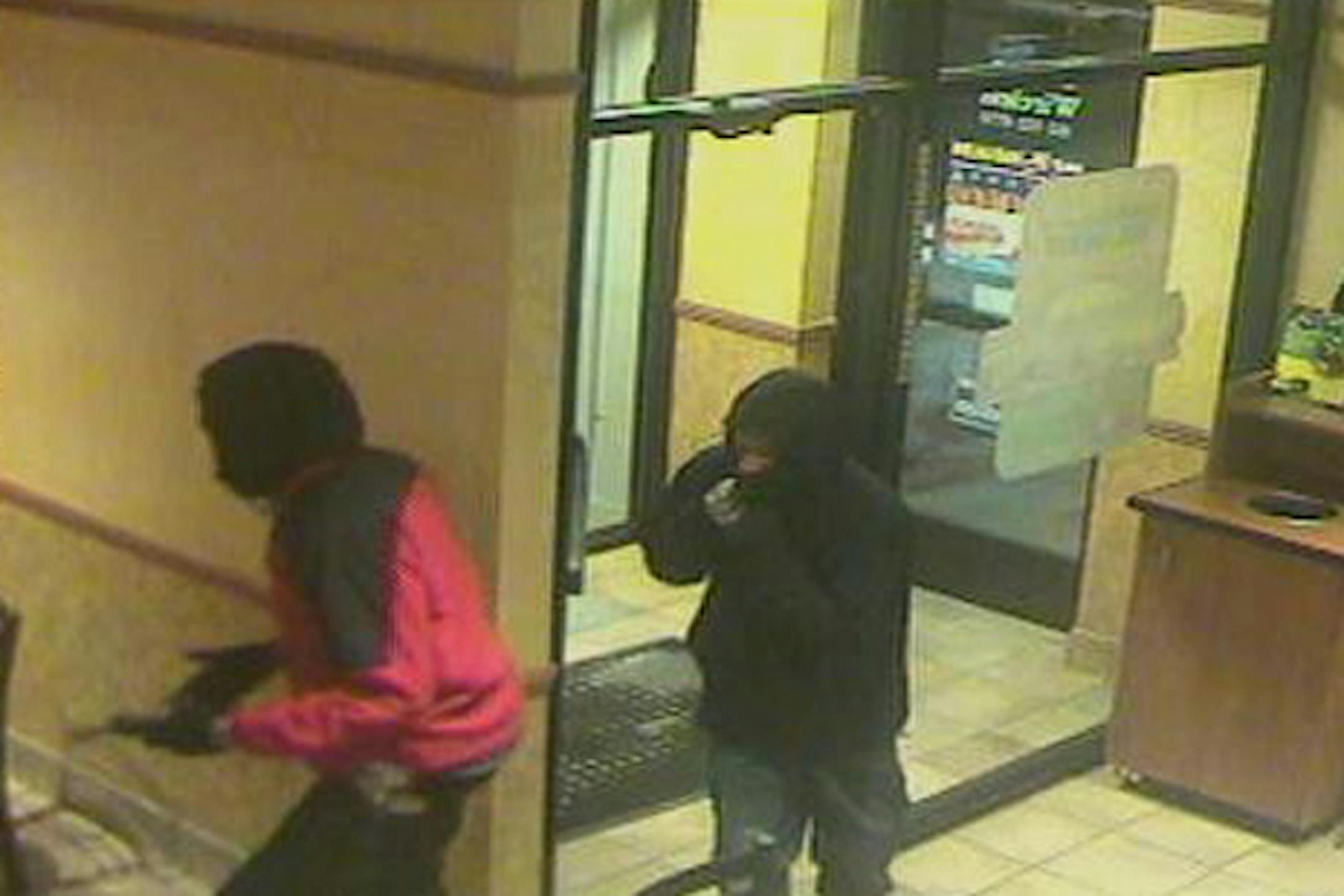 On March 20, 2014, 3 armed men wearing masks entered the Subway Restaurant at 2400 East Hennepin Avenue and forced an employee into the cooler.