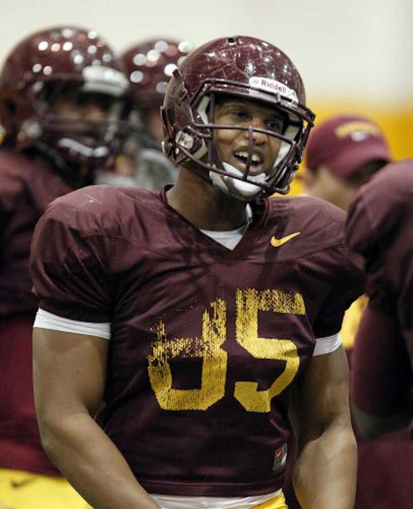 Gophers tight end Eric Lair caught 39 passes in 2010 and expects more. "This offense is good for me," he said.