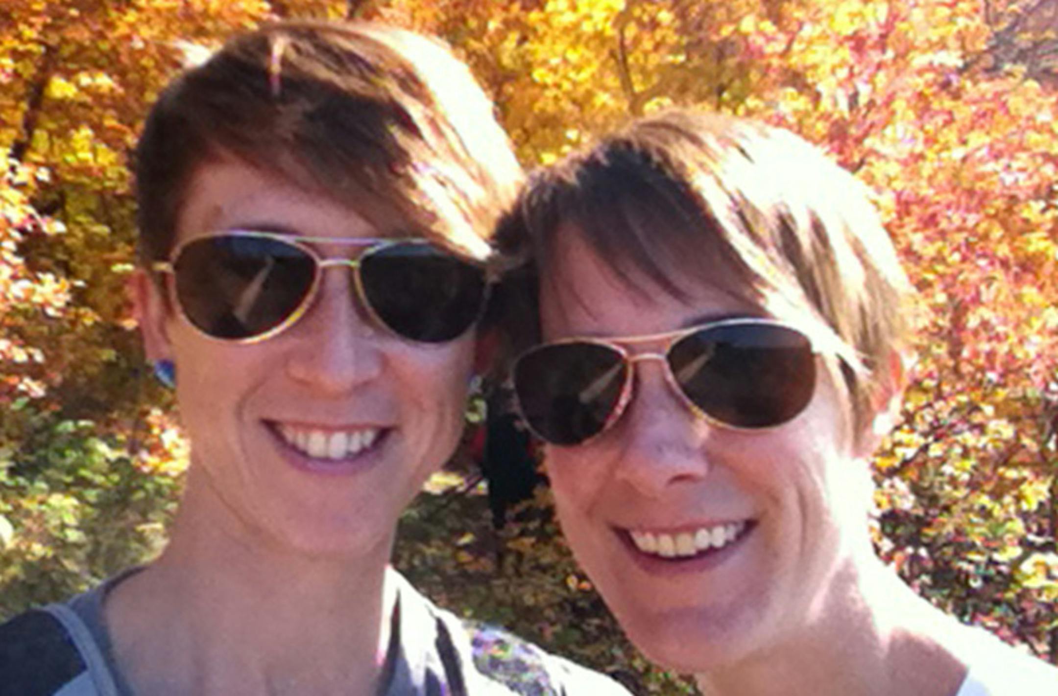 Provided photo Jessica Campbell, left, popped the question to Emily Schwartz via a crossword puzzle in vita.mn.