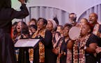 A choir drawn from Baptist churches across Minnesota sang at the "Sound of Gospel" concert at the National Baptist Convention at the Minneapolis Conve