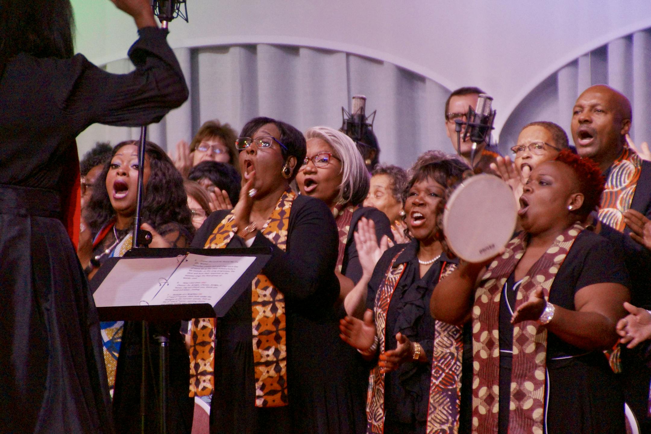 A choir drawn from Baptist churches across Minnesota sang at the "Sound of Gospel" concert at the National Baptist Convention at the Minneapolis Convention Center.