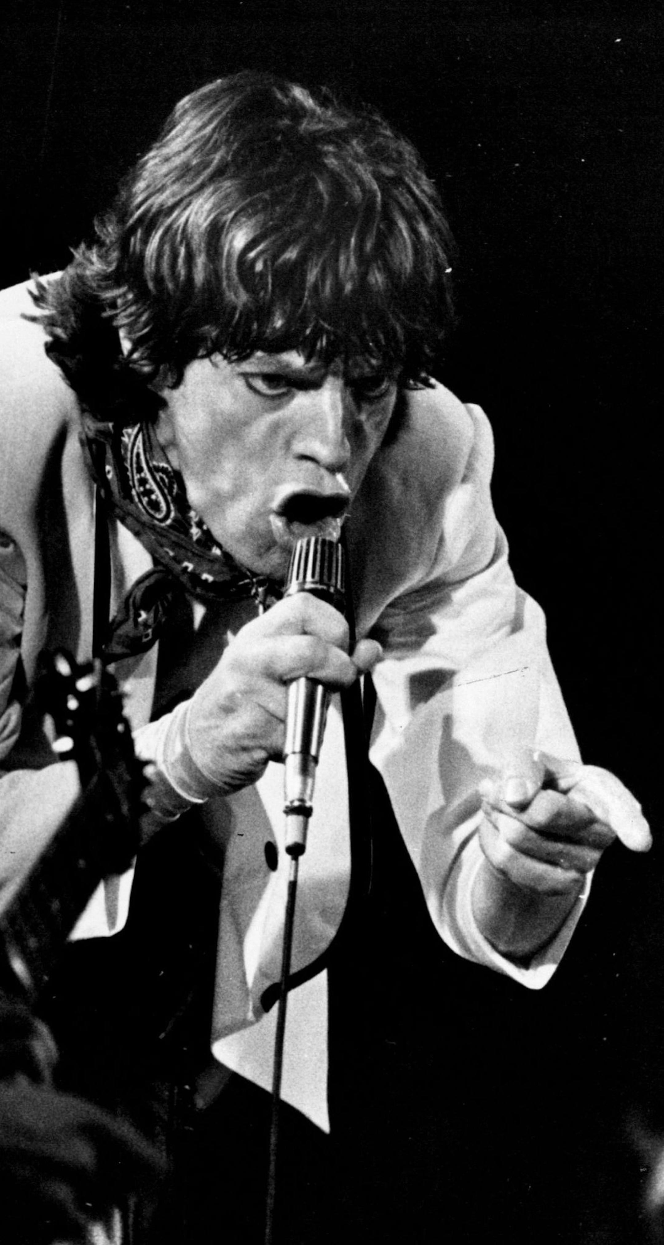 July 11, 1978 Lead singer Mick Jagger of the Rolling Stones at St. Paul Civic Center Tom Sweeney