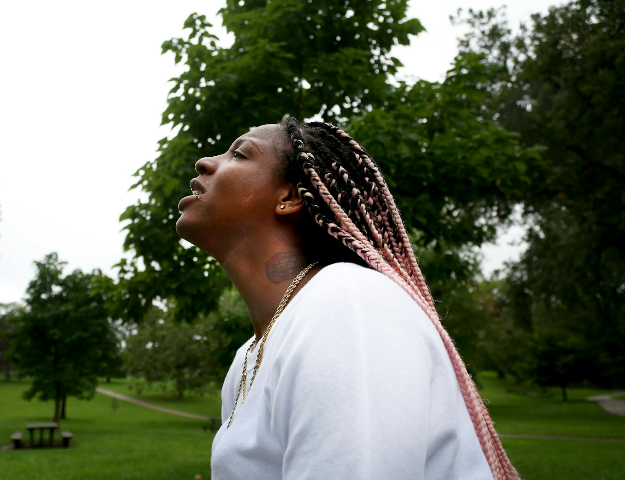 CeCe McDonald talked about her life after prison in a Minneapolis park.