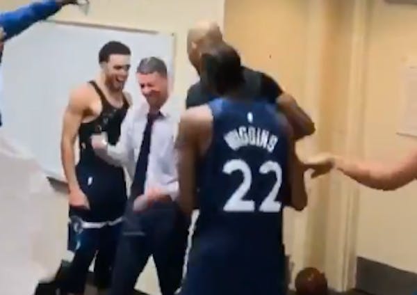 Watch: Wolves show how they feel about Ryan Saunders -- and Flip