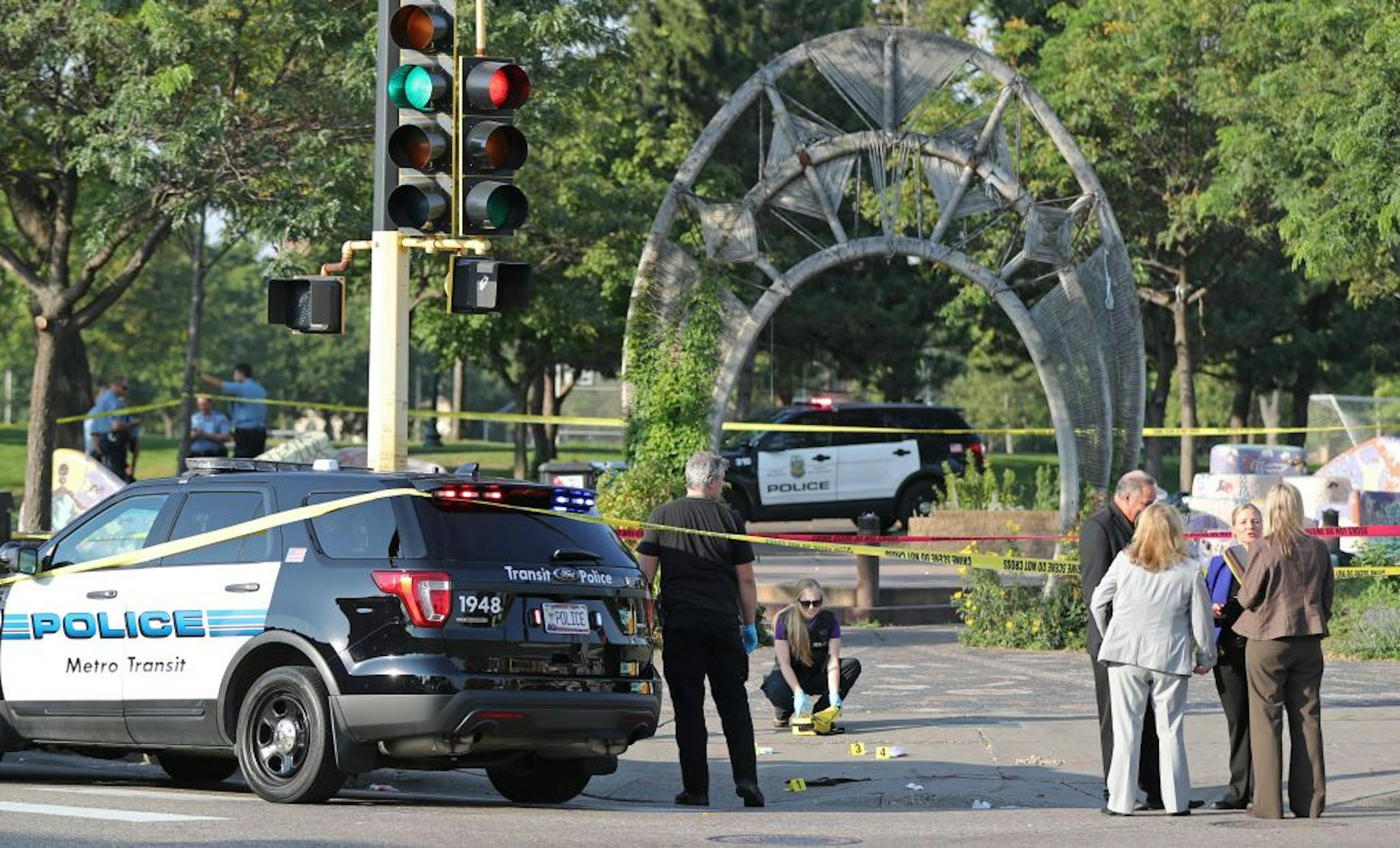 Police investigate after a man was shot and killed on the corner of E. Franklin and Chicago avenues shortly after 7 a.m. Friday in south Minneapolis.
