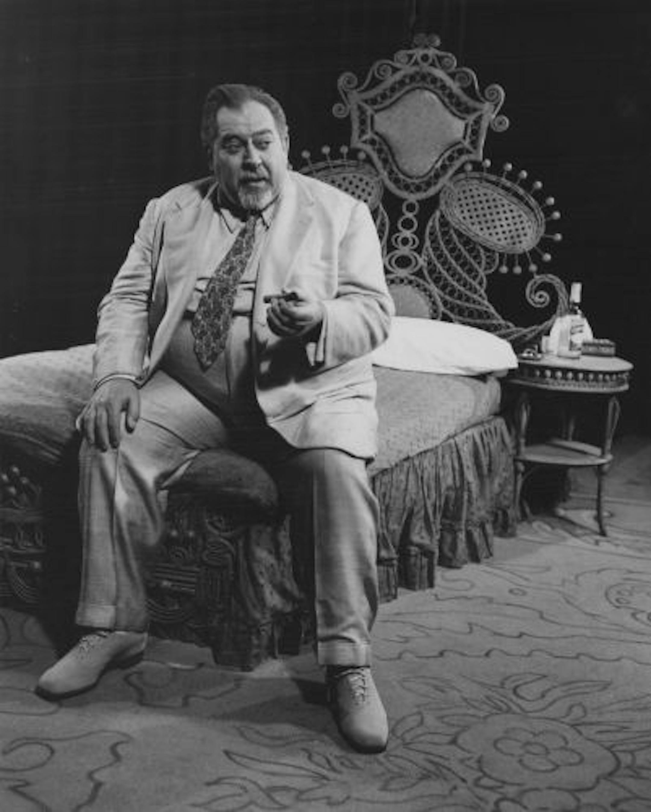 Thomas Gomez on Broadway, playing Big Daddy in "Cat on a Hot Tin Roof."