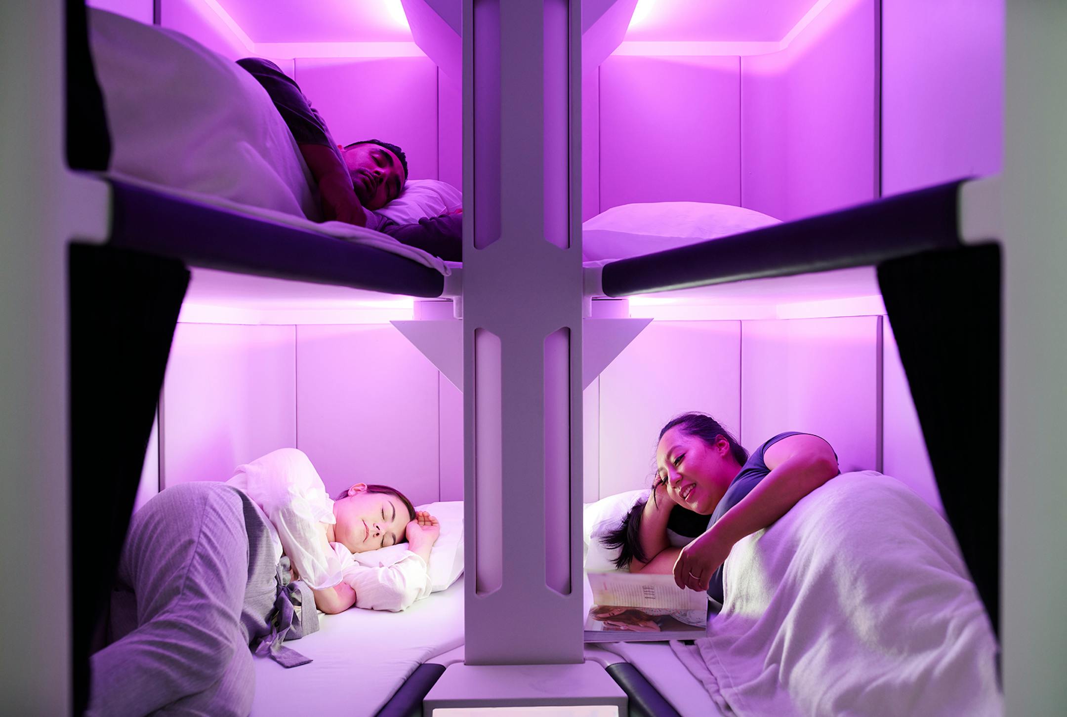 The Air New Zealand Skynest bunk beds. MUST CREDIT: Air New Zealand photo