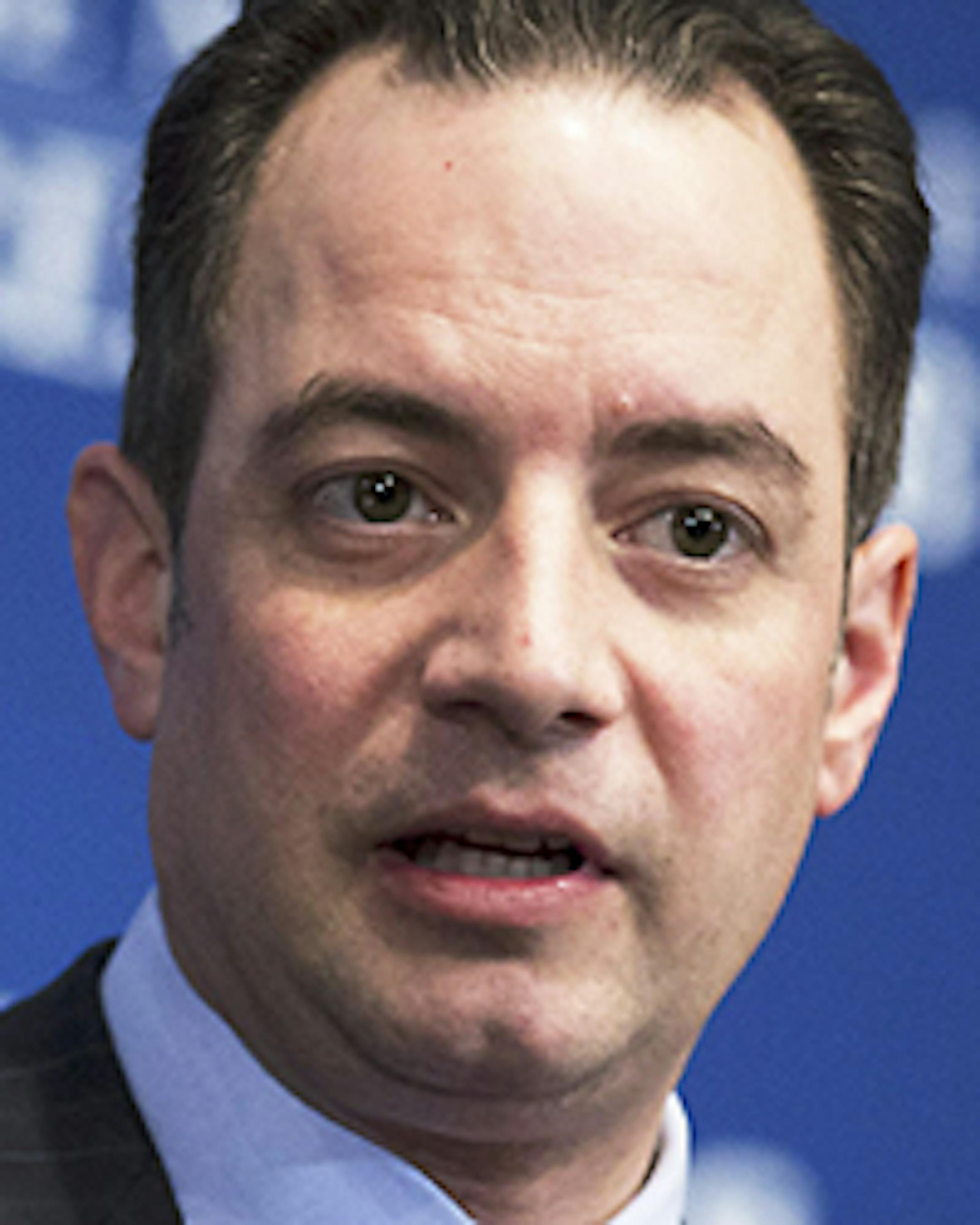 FILE - In this March 18, 2013 file photo, Republican National Committee (RNC) Chairman Reince Priebus speaks at the National Press Club in Washington. Plagued by infighting and deep ideological divisions, state Republican parties are mired in dysfunction. Several state Republican leaders have been forced out or resigned in recent months, and many state GOP parties face financial problems and skeptical national leaders. (AP Photo/Manuel Balce Ceneta, File) ORG XMIT: MIN2013081122405198 ORG XMIT: