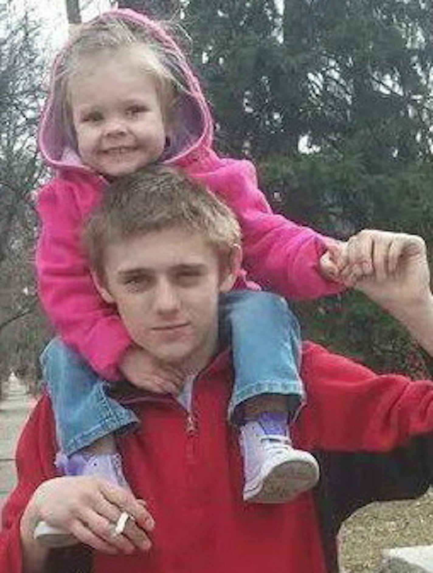 In a Facebook posting, Cody Feran-Baum is shown with 2-year-old Sophia O&#x2019;Neill.